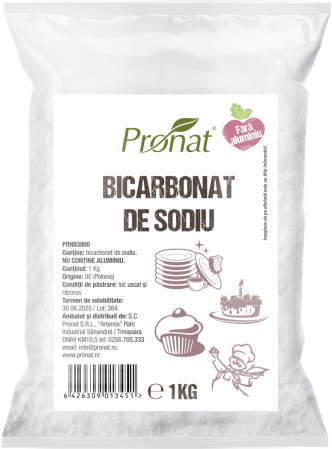 Pudre si prafuri - Bicarbonat de sodiu, 1kg Pronat