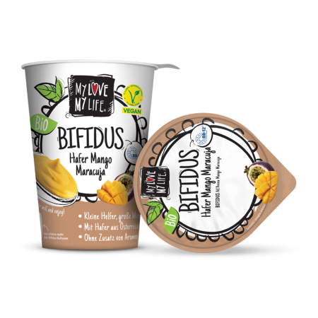 Tendinte - Bifidus bio din ovaz cu mango si fructul pasiunii 400g MyLove-MyLife