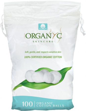 Remedii naturiste - Bile de vata din bumbac organic 100 buc Organyc