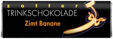 Ciocolata diversa - Bio + fair baton de ciocolata calda cu scortisoara si banane, 22g Zotter