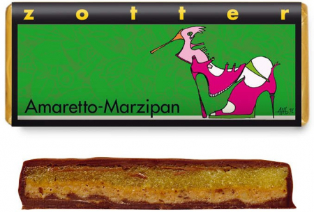 Alimente - Bio  +  fair ciocolata cu amaretto si martipan, 70g Zotter