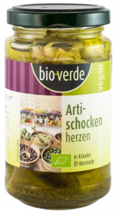 Alimente de baza - Bio Verde Inimi bio de anghinare, marinate in ulei si verdeturi, 200g