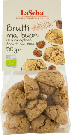 Alimente - Biscuiti bio cu alune de padure, 100g LaSelva