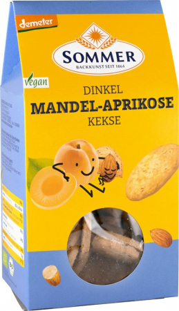 Biscuiti si napolitane - Biscuiti bio cu migdale si caise, 150g Sommer
