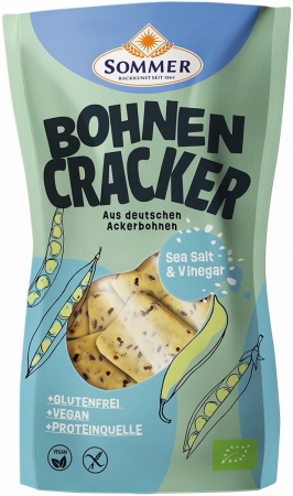 Fara gluten - Biscuiti bio din fasole cu sare de mare si otet, fara gluten, 100g Sommer