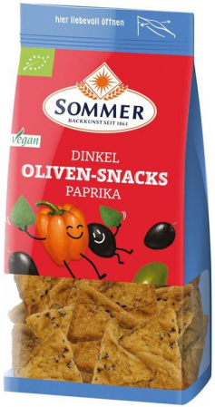 Tendinte - Biscuiti bio din grau spelta cu masline si paprika 150g Sommer