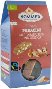 Biscuiti si napolitane - Biscuiti bio Paracini cu nuci braziliene si quinoa, 150g Sommer