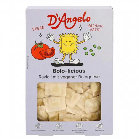 Semipreparate - Bolo-licios Paste Ravioli Bolognese bio vegane, 250g D`Angelo