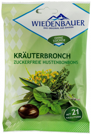 Fara zahar - Bomboane fara zahar pentru tuse cu 21 de plante medicinale, 75g Wiedenbauer