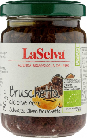 Tendinte - Bruschetta cu masline negre bio, 130g LaSelva
