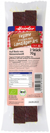 Tendinte - Ca si...Salam vanatoresc bio cu chili, vegan, 70g Heirler