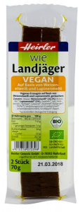 Produse care inlocuiesc carnea - Ca si...Salam vanatoresc, bio vegan, 70g Heirler