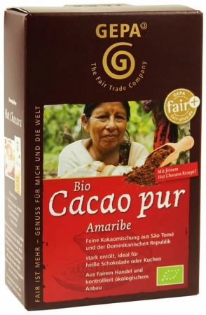 Cacao si inlocuitori - Cacao bio pura Amaribe, 125g Gepa