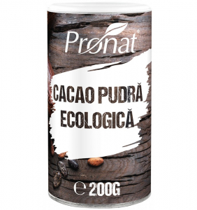 Cacao si inlocuitori - Cacao pudra bio, 200g Pronat