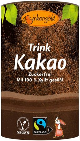 Cacao si inlocuitori - Ciocolata calda indulcita cu xylitol, 200g Birkengold