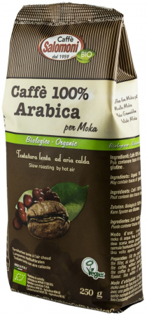 Ceaiuri, Cafea si Inlocuitori - Cafea bio 100% Arabica, 250g Salomoni Cafe