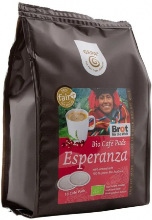 Ceaiuri, Cafea si Inlocuitori - Cafea bio Esperanza, 18 paduri a 7g, 126g Gepa