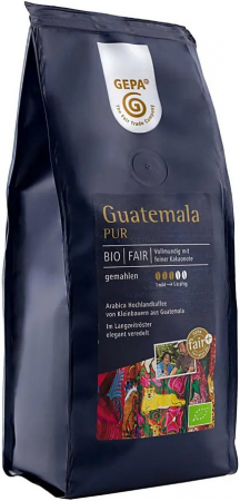 Cafea si inlocuitori - Cafea bio macinata Guatemala Pur, 250g Gepa