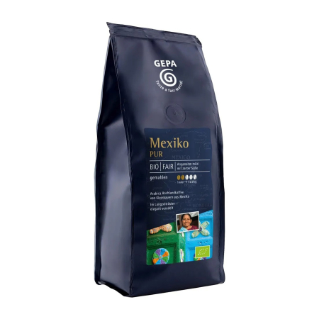 Cafea si inlocuitori - Cafea bio macinata Mexico Pur, 250g Gepa