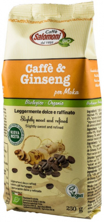 Ceaiuri, Cafea si Inlocuitori - Cafea si ginseng bio 250g Salomoni Cafe