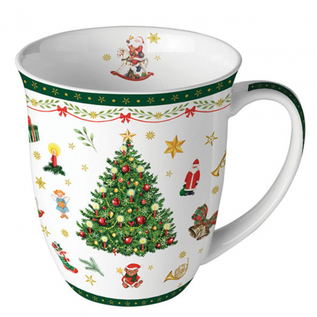 Ceaiuri, Cafea si Inlocuitori - Cana de portelan 0,4l in cutie Christmas Evergreen, Pronat
