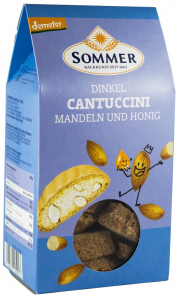 Biscuiti si napolitane - Cantuccini bio crocant din grau spelta cu migdale, demeter 150g Sommer