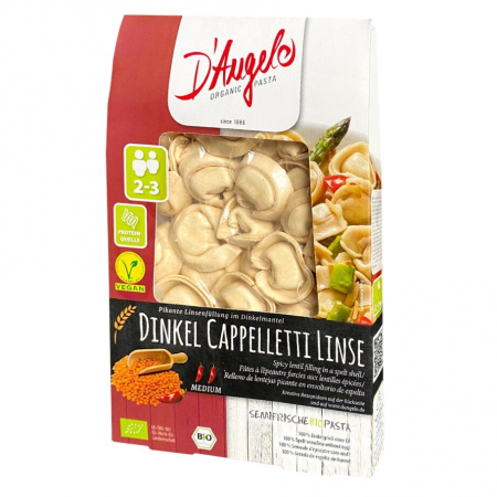 Tendinte - Cappelletti bio din spelta cu linte, 250g D'angelo