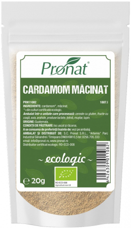 Condimente - Cardamom bio macinat, 20g Pronat