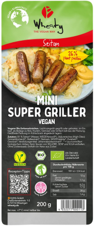 Tendinte - Carnaciori mini bio vegani pentru grill, 200 g Wheaty