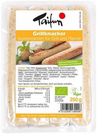 Tendinte - Carnati bio vegani pentru gratar, 250 g Taifun