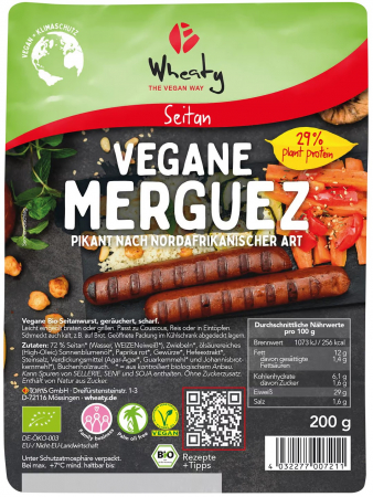 Tendinte - Carnati vegani bio Marguez, 200g Wheaty