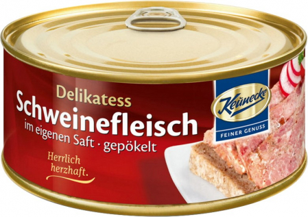 Produse din carne - Carne de porc delicioasa in suc propriu, 300g Keunecke