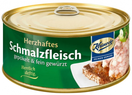 Produse din carne - Carne grasa de porc condimentata fin, 300g Keunecke