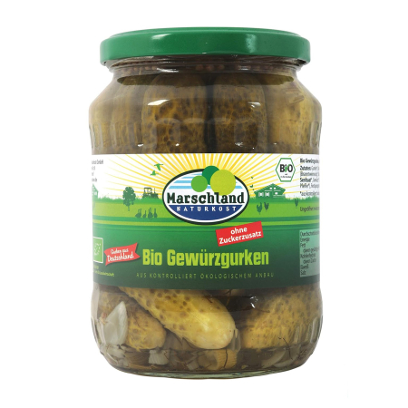 Tendinte - Castraveti bio cu chilli, 530g Marschland Naturkost