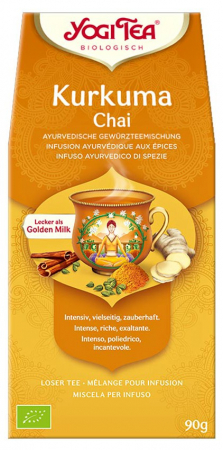 Ceaiuri, Cafea si Inlocuitori - Ceai bio curcuma Chai, 90g Yogi Tea