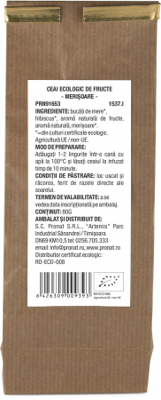 Ceai bio de fructe merisoare 80g Pronat [1]