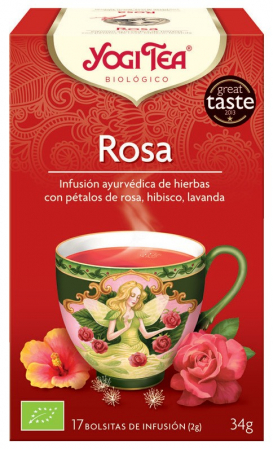 Ceaiuri, Cafea si Inlocuitori - Ceai bio de Trandafiri 17 pliculete 34g Yogi Tea