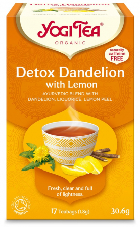 Ceaiuri, Cafea si Inlocuitori - Ceai bio Detox cu lamaie, 17 pliculete 30.6g Yogi Tea