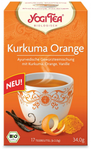 Ceaiuri, Cafea si Inlocuitori - Ceai bio din curcuma, portocale si vanilie, 17 pliculete 34.0g Yogi Tea