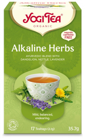Ceaiuri, Cafea si Inlocuitori - Ceai bio din plante alcaline, 17 pliculete x 2.1g, (35.7g) Yogi Tea