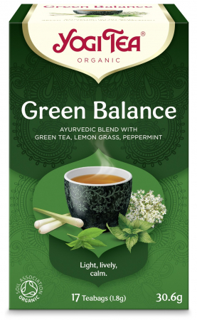 Ceaiuri, Cafea si Inlocuitori - Ceai bio Echilibru Verde, 17 pliculete 30.6g Yogi Tea