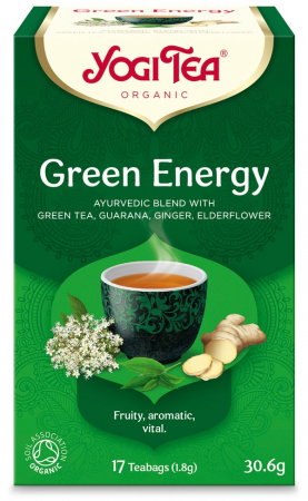Sucuri - Ceai bio Energie Verde, 17 pliculete 30.6g Yogi Tea