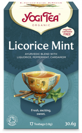 Ceaiuri, Cafea si Inlocuitori - Ceai bio Lemn Dulce si menta, 17 pliculete 30.6g Yogi Tea