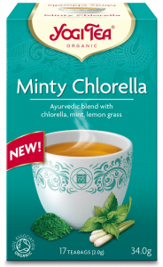 Ceaiuri, Cafea si Inlocuitori - Ceai bio Menta si Chlorella, 17 pliculete x 2.0g (34.0g) Yogi Tea
