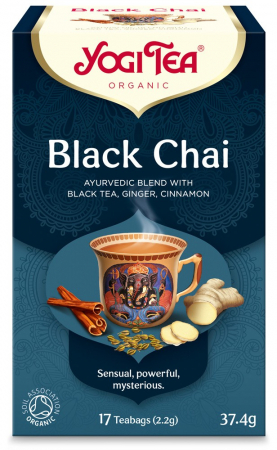 Ceaiuri, Cafea si Inlocuitori - Ceai bio Negru, 17 pliculete x 2.2g (37.4g) Yogi Tea