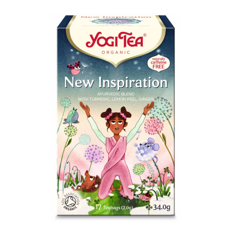 Alimente - Ceai bio New Inspiration, 17 pliculete a 2.0g (34.0g) Yogi Tea