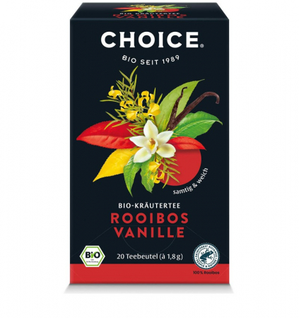 Alimente - Ceai bio Rooibos si Vanilie, 20 pliculete a 1.8g / 36.0g Choice