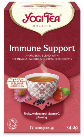 Ceaiuri, Cafea si Inlocuitori - Ceai bio Sprijin Imunitar, 17 pliculete 34.0g Yogi Tea