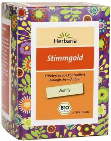Ceaiuri, Cafea si Inlocuitori - Ceai bio Voce de aur, 15x1.6g Herbaria