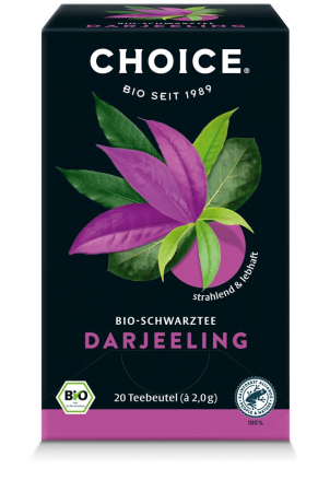Alimente - Ceai negru bio Darjeeling, 20 pliculete a 2g / 40.0g Choice